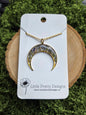Pressed Floral Moon Necklace