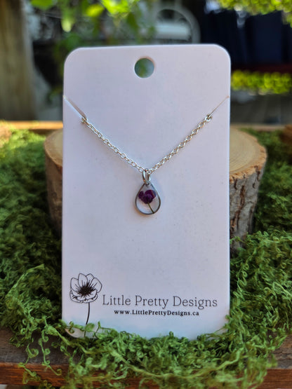 Pressed Flower Necklace