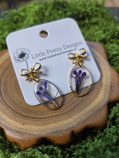 Oval drop earrings