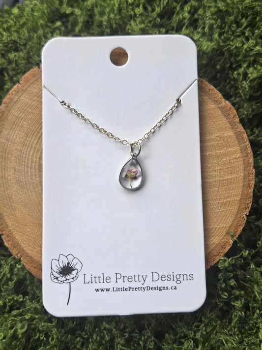 Pressed Flower Necklace