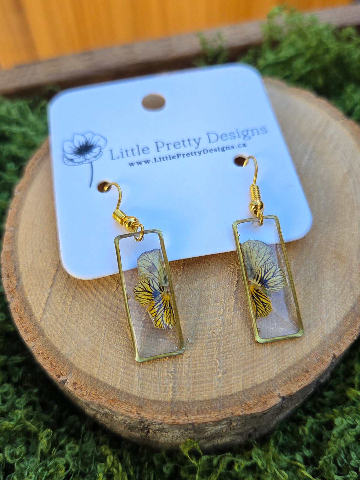 Pressed Flower Earrings