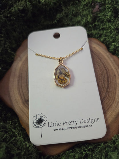 Octagon Flower Necklace