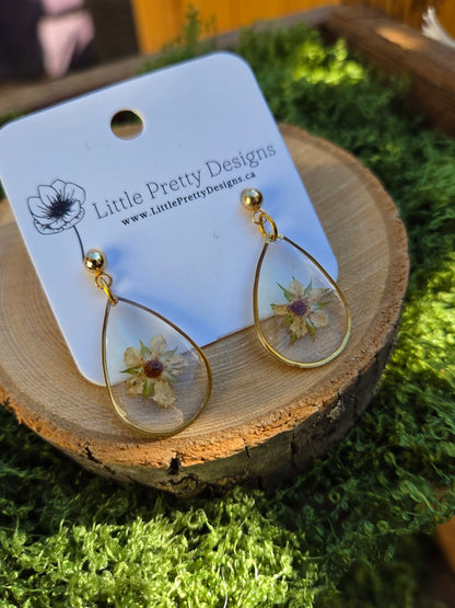 Dainty Floral Drop Earrings
