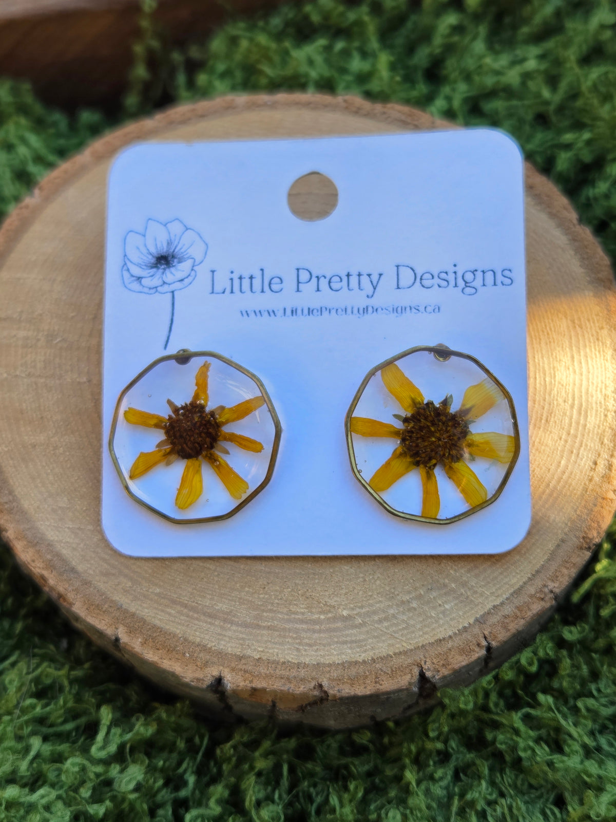 Round stud earrings