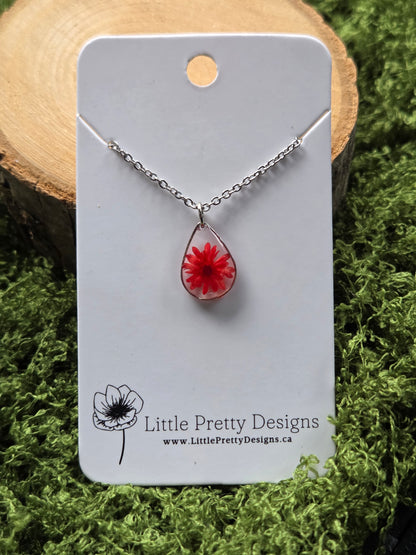 Pressed Flower Necklace