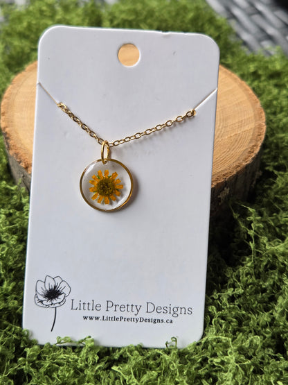 Pressed Flower Necklace