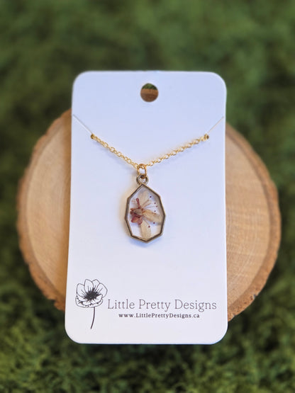 Pressed Flower Necklace