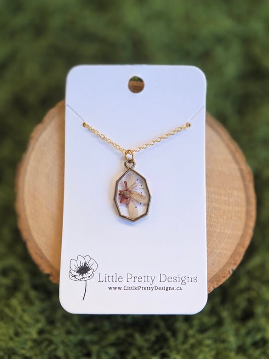 Pressed Flower Necklace