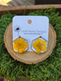 Hexagon stud earrings