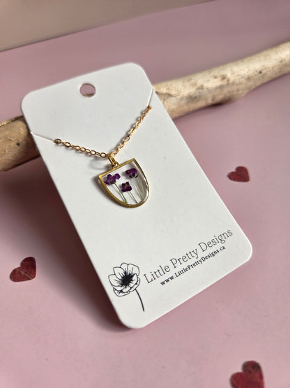 Pressed Flower Necklace
