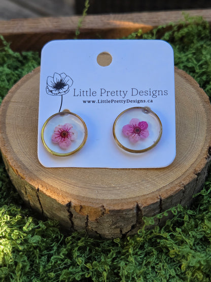 Round stud earrings
