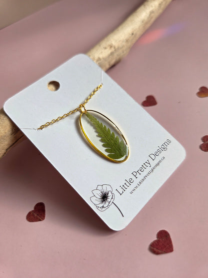 Pressed Flower Necklace