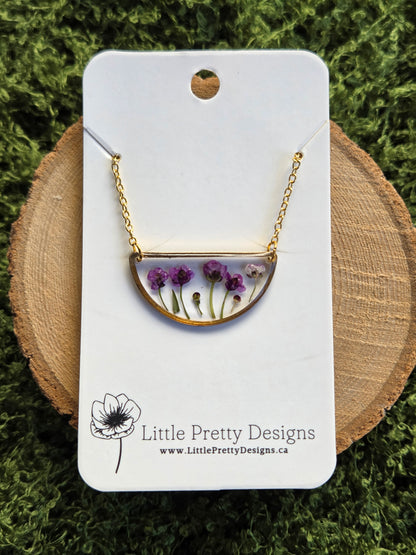 Pressed Flower Necklace