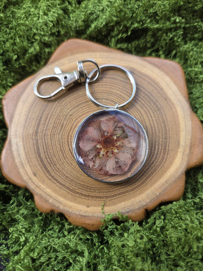 Pink Mini Rose Keychain