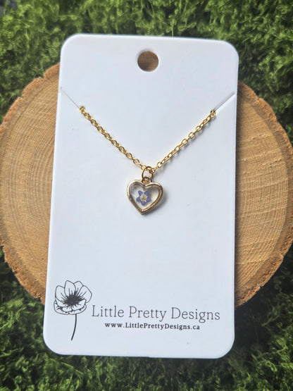 Heart flower Necklace