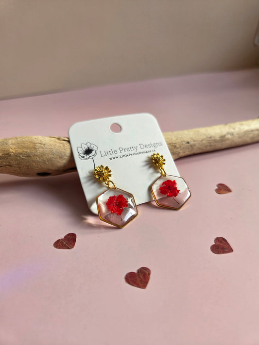 Pressed Flower Earrings