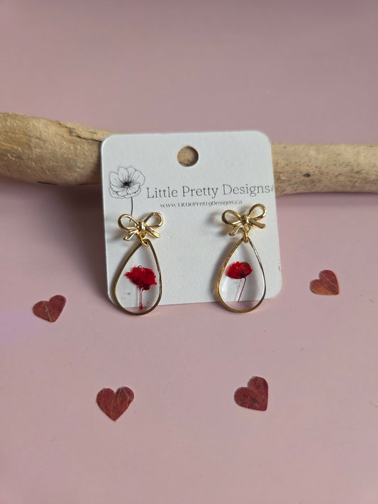 Pressed Flower Earrings