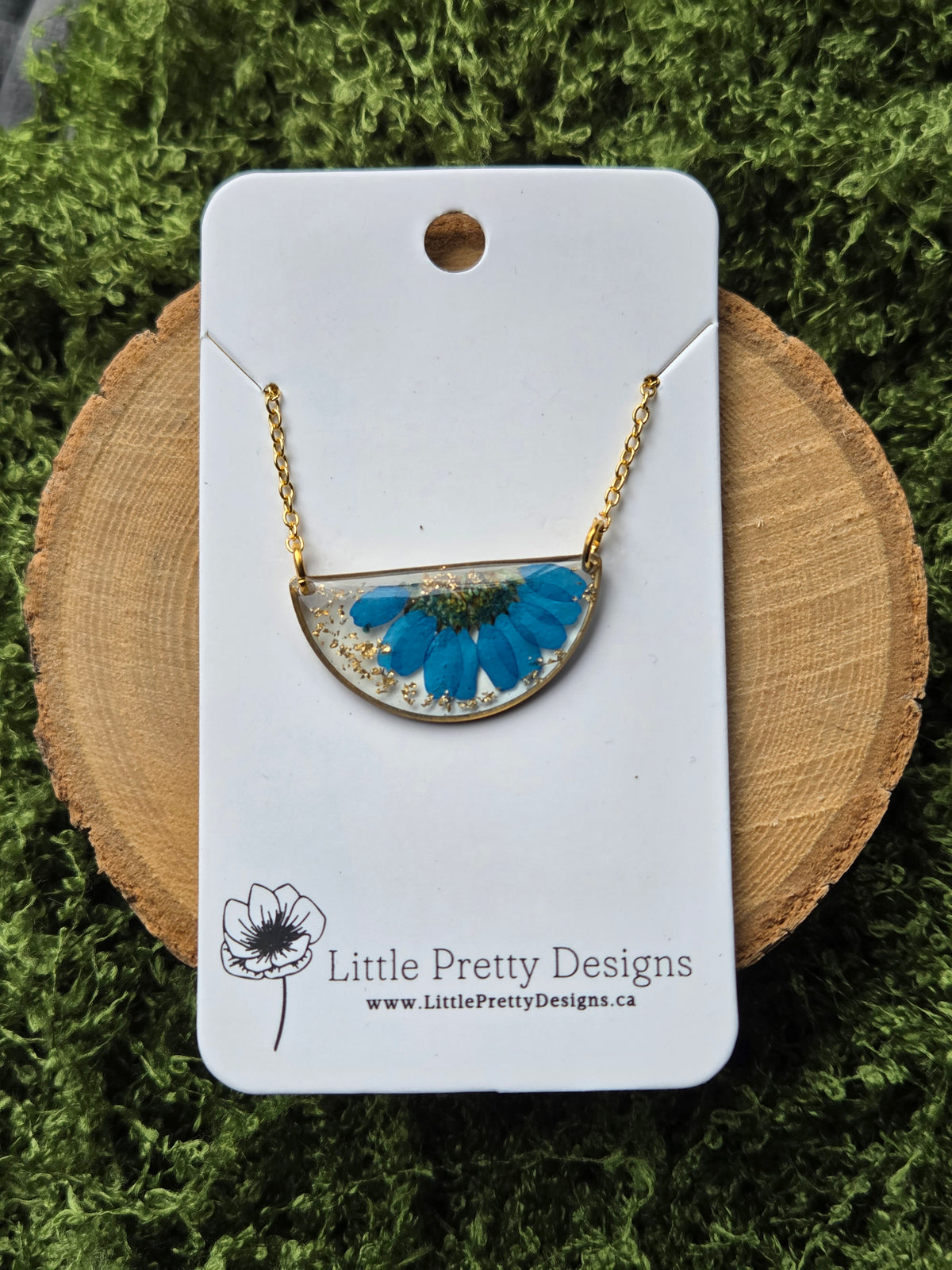 Pressed Flower Daisy Necklace