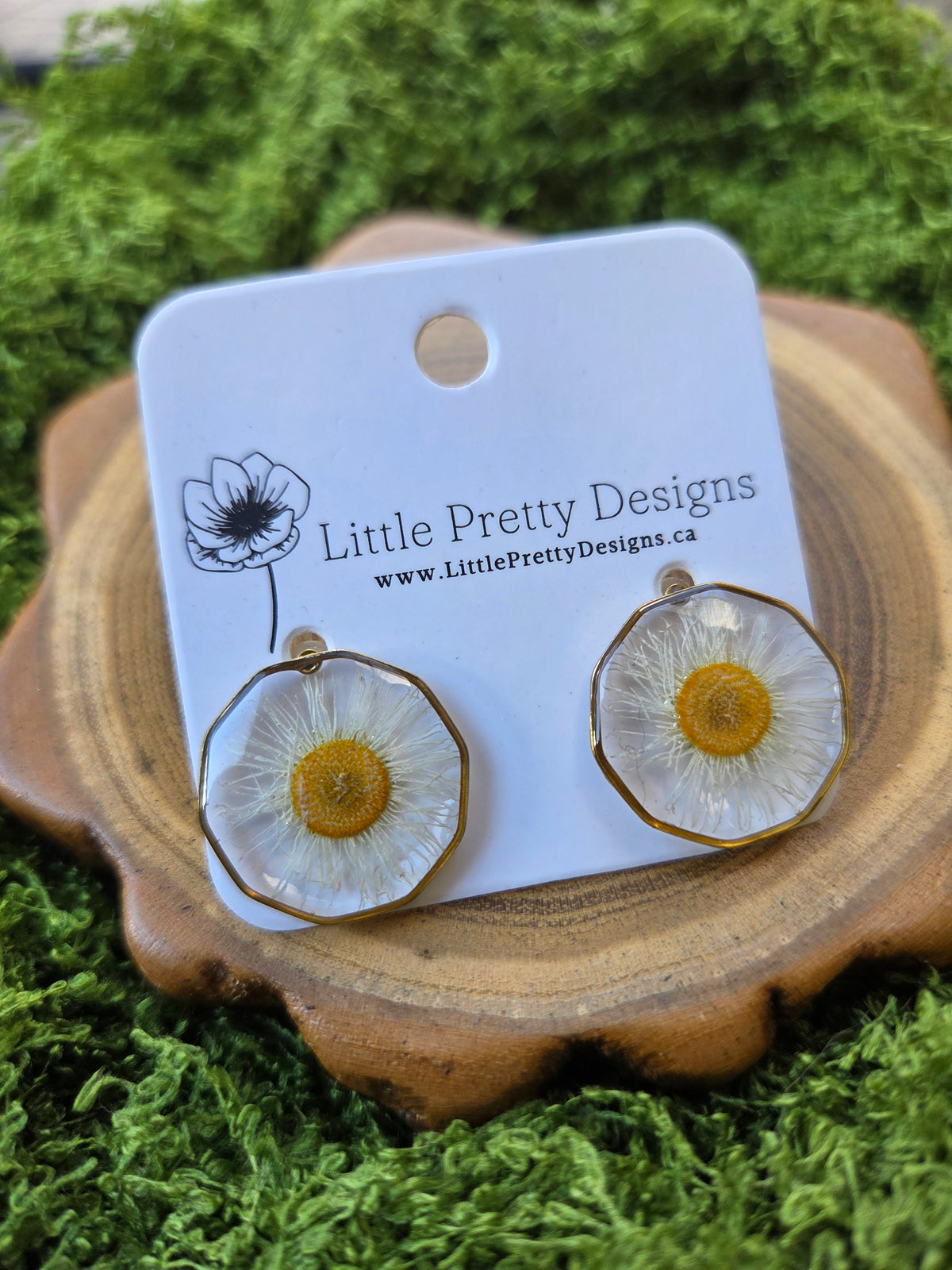 Round stud earrings