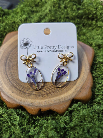 Oval drop earrings