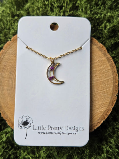Mini moon Flower Necklace