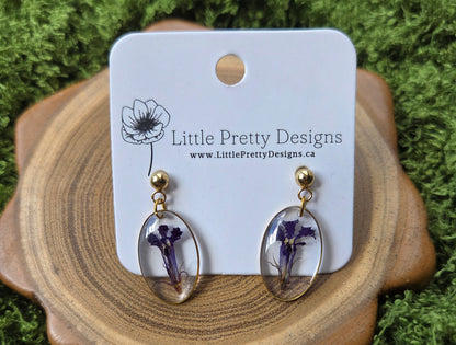 Oval drop earrings