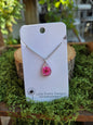Silver teardrop necklace