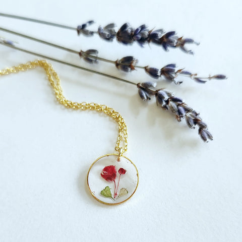 Dainty Round Floral Necklace