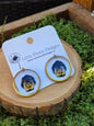 Round stud earrings