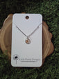 Silver tiny teardrop mushroom necklace