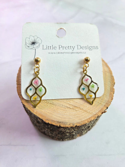 Pressed Flower Earrings