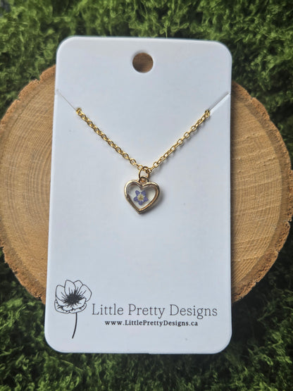 Heart flower Necklace