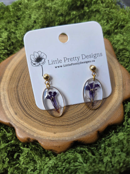 Oval drop earrings