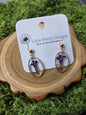 Oval drop earrings