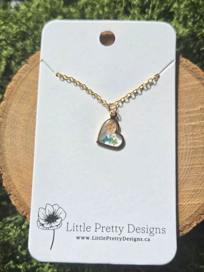Heart flower Necklace