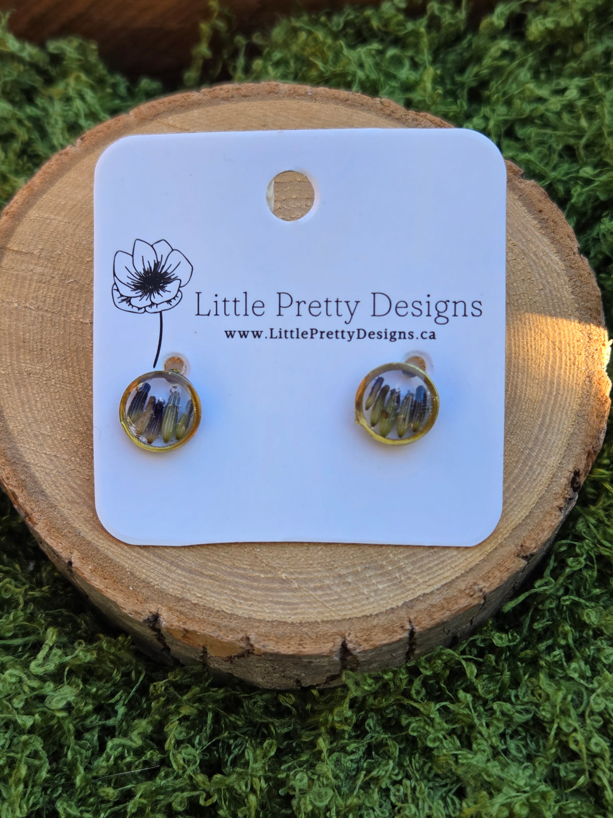 Round stud earrings