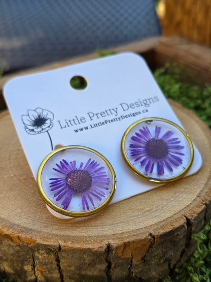 Round stud earrings