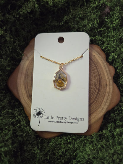Octagon Flower Necklace