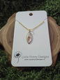 Gold tiny mushroom necklace