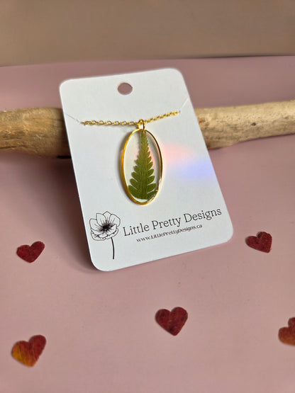 Pressed Flower Necklace