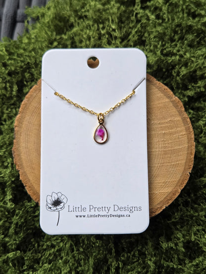 Pressed Flower Necklace