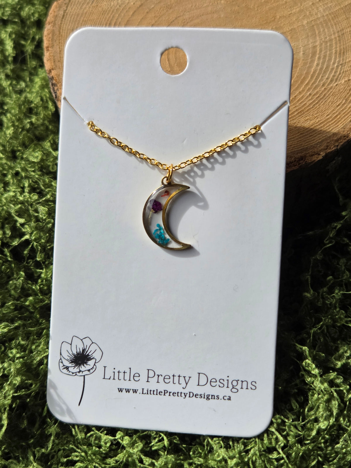 Mini moon Flower Necklace