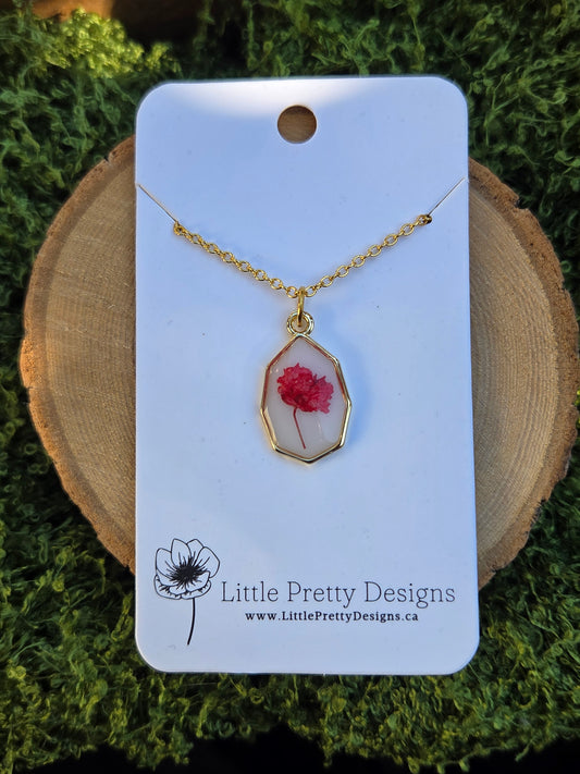 Octagon Flower Necklace