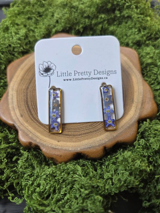 Rectangle stud earrings