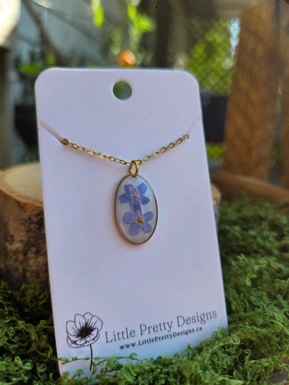 Pressed Flower Necklace