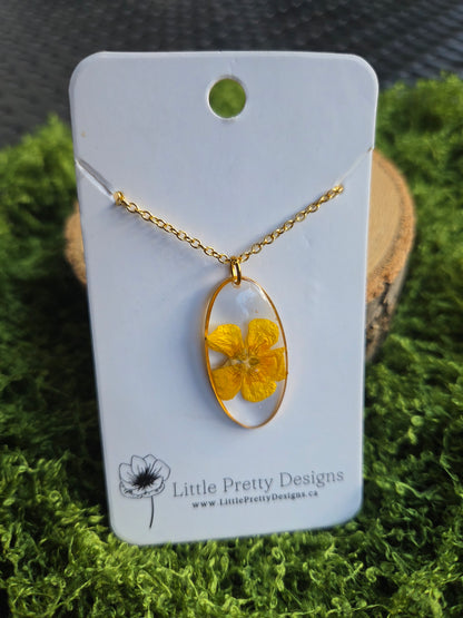 Pressed Flower Necklace