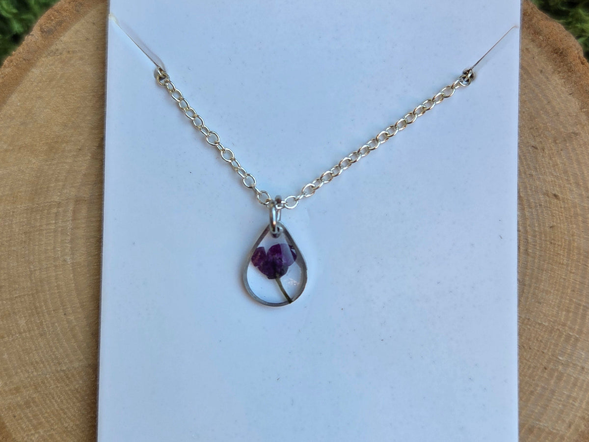Pressed Flower Necklace