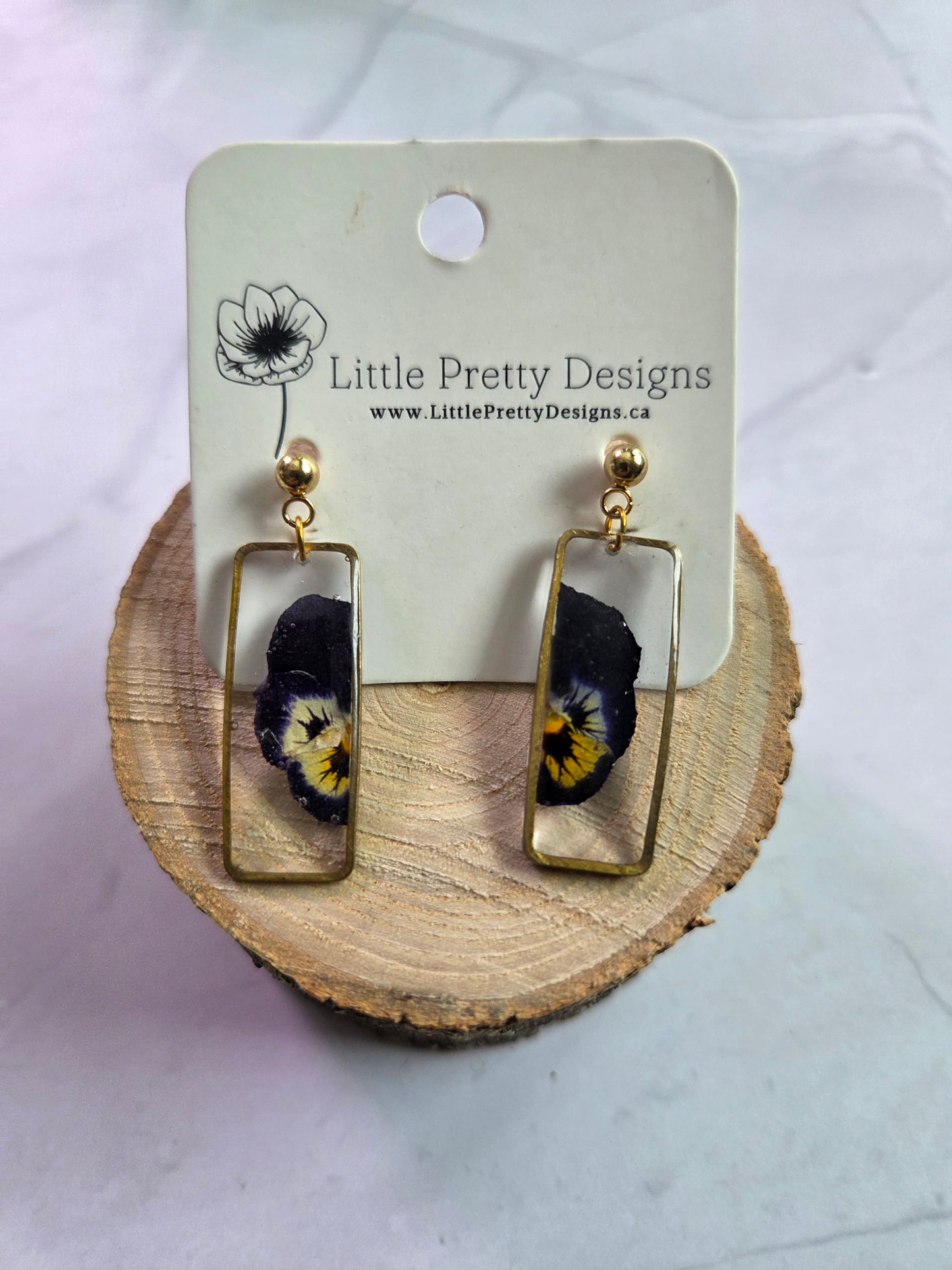 Pressed Flower Earrings