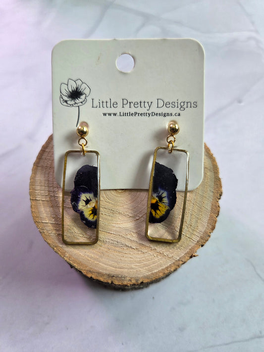 Pressed Flower Earrings