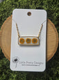 Rectangle Flower Necklace